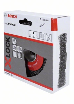 2608620732 корщетка для УШМ X-LOCK дисковая стальная 115мм  0.3 мм 2.608.620.732 БОШ